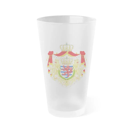 Greater coat of arms of the grand-duchy of Luxembourg 2 - Frosted Pint Glass 16oz 16oz Frosted - Go Mug Yourself