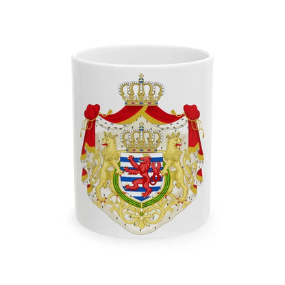 Greater coat of arms of the grand-duchy of Luxembourg 2 - White Coffee Mug 11oz - Go Mug Yourself