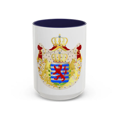 Greater coat of arms of the grand-duchy of Luxembourg - Accent Coffee Mug 15oz Navy - Go Mug Yourself