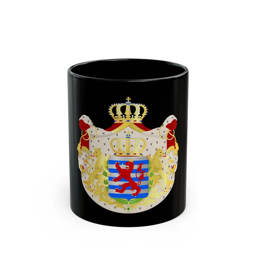 Greater coat of arms of the grand-duchy of Luxembourg - Black Coffee Mug-11oz-Go Mug Yourself