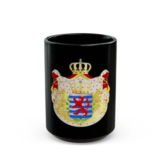 Greater coat of arms of the grand-duchy of Luxembourg - Black Coffee Mug 15oz - Go Mug Yourself