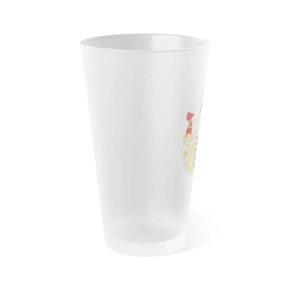 Greater coat of arms of the grand-duchy of Luxembourg - Frosted Pint Glass 16oz - Go Mug Yourself