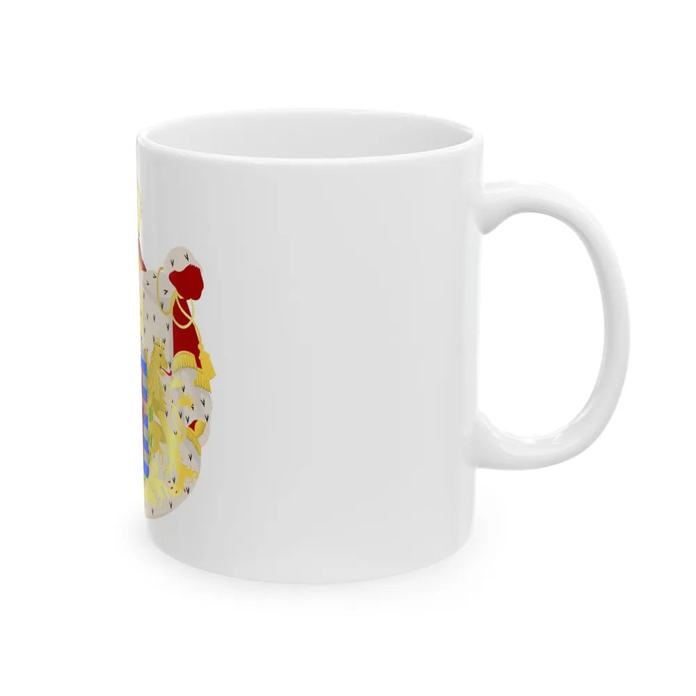 Greater coat of arms of the grand-duchy of Luxembourg - White Coffee Mug-Go Mug Yourself