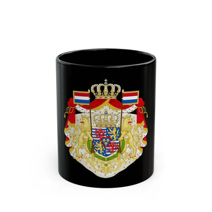 Greater coat of arms of the Grand Duke of Luxembourg (2000) - Black Coffee Mug-11oz-Go Mug Yourself