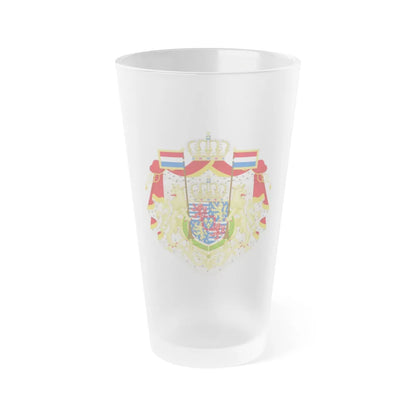 Greater coat of arms of the Grand Duke of Luxembourg (2000) - Frosted Pint Glass 16oz-16oz-Frosted-Go Mug Yourself