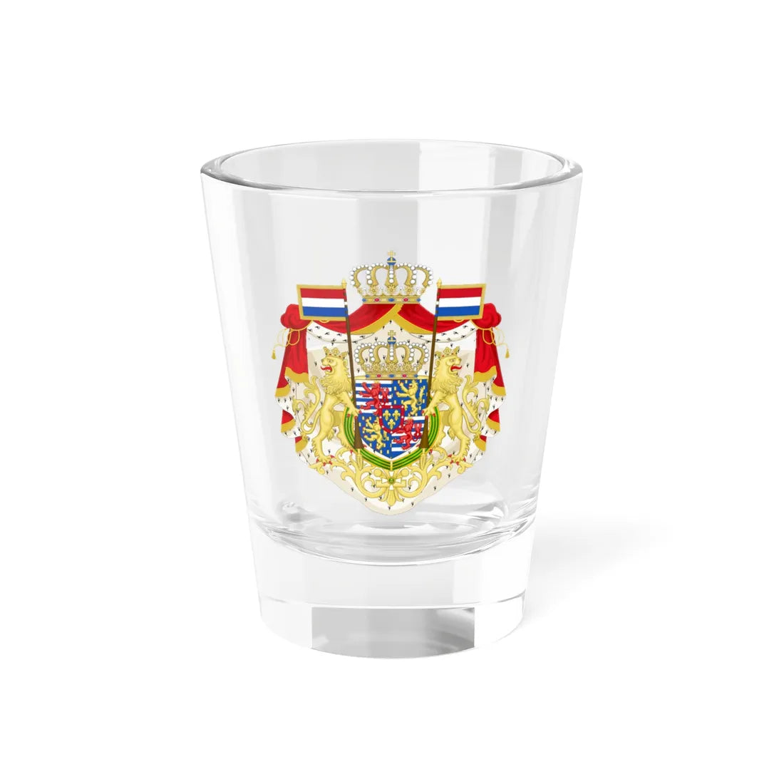 Greater coat of arms of the Grand Duke of Luxembourg 2000 (Luxembourg) (Coat of Arms) Shot Glass 1.5oz 1.5oz - Go Mug Yourself