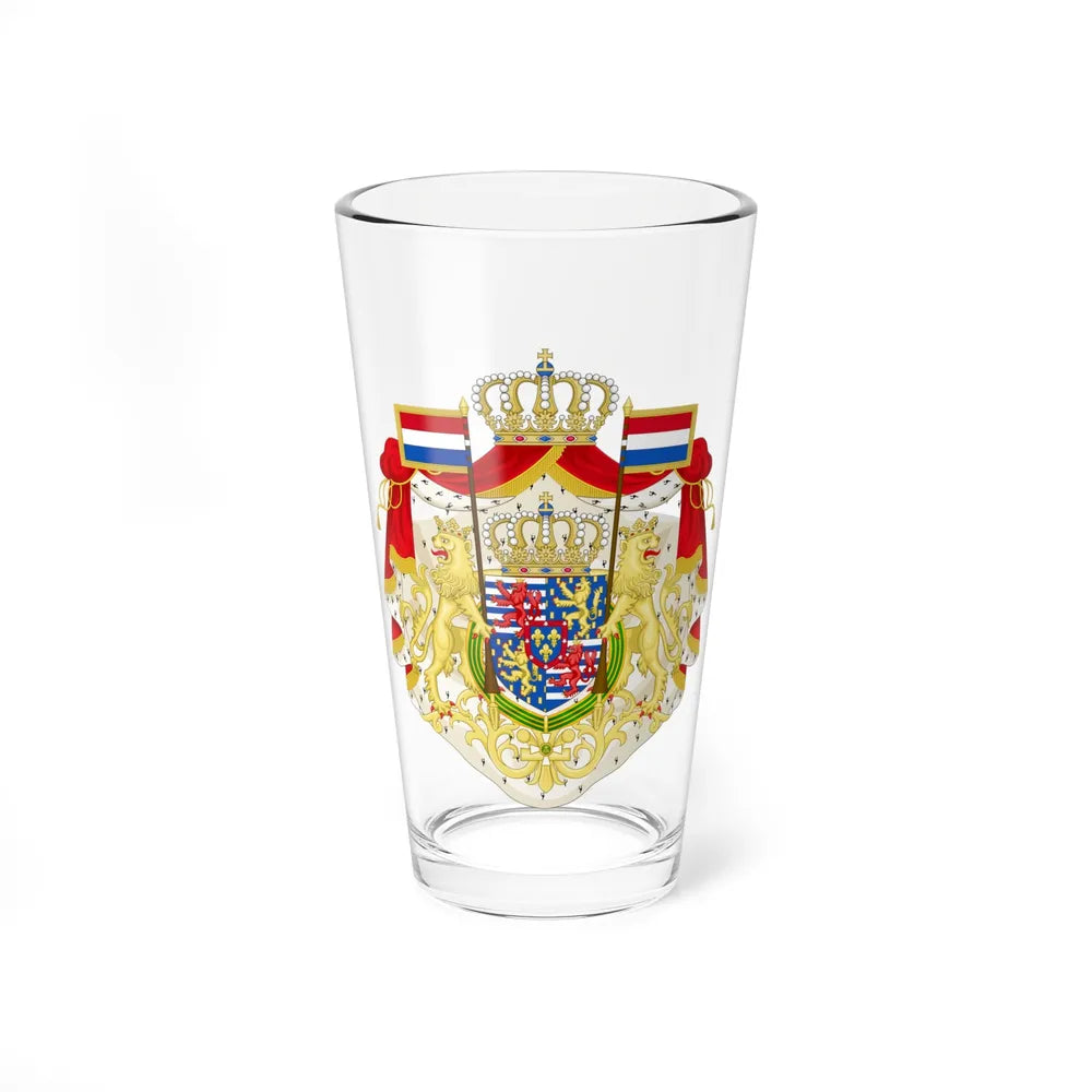 Greater coat of arms of the Grand Duke of Luxembourg (2000) - Pint Glass 16oz-16oz-Go Mug Yourself