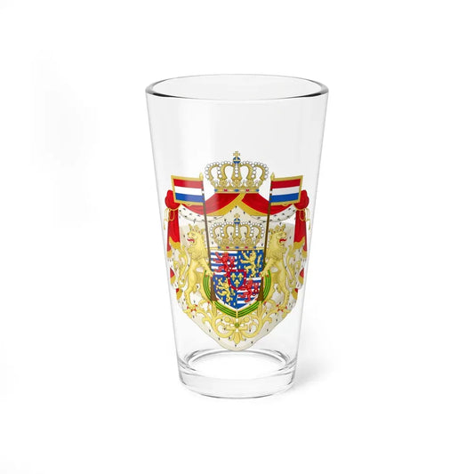 Greater coat of arms of the Grand Duke of Luxembourg (2000) - Pint Glass 16oz 16oz - Go Mug Yourself
