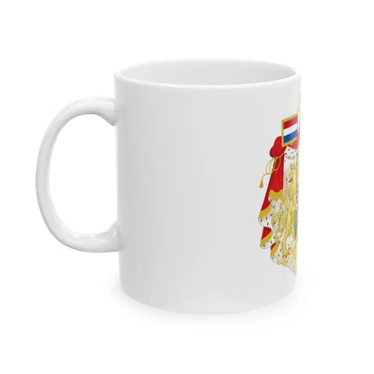Greater coat of arms of the Grand Duke of Luxembourg (2000) - White Coffee Mug - Go Mug Yourself