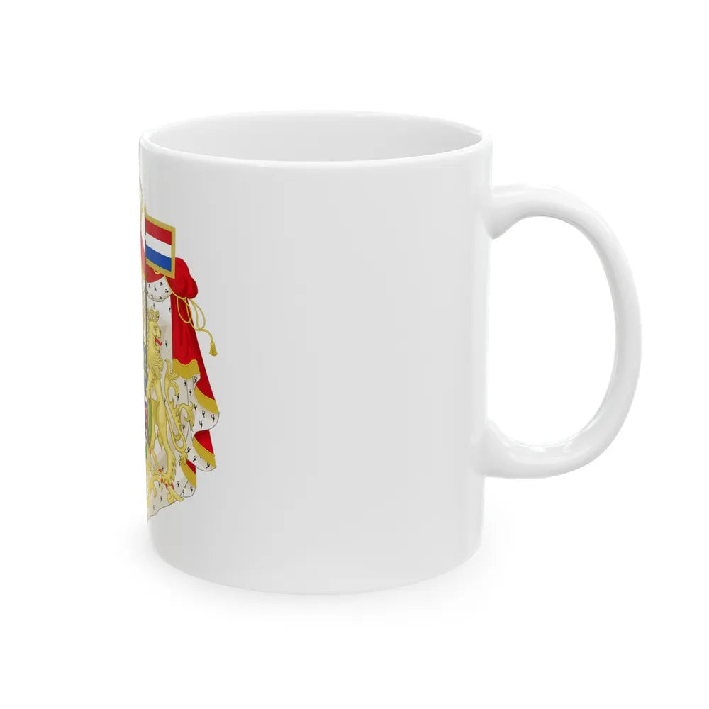 Greater coat of arms of the Grand Duke of Luxembourg (2000) - White Coffee Mug-Go Mug Yourself