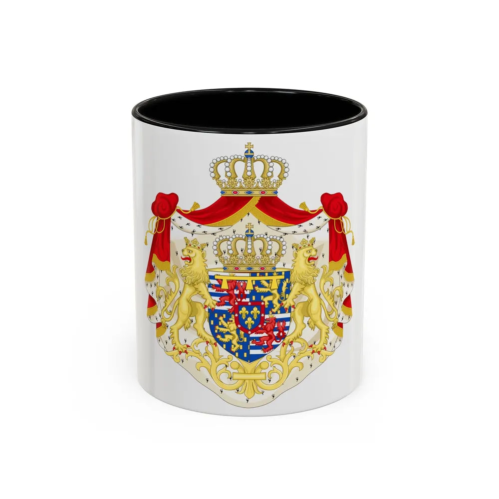 Greater coat of arms of the Hereditary Grand Duke of Luxembourg (2000) - Accent Coffee Mug 11oz Black - Go Mug Yourself