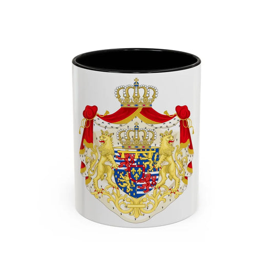 Greater coat of arms of the Hereditary Grand Duke of Luxembourg (2000) - Accent Coffee Mug 11oz Black - Go Mug Yourself