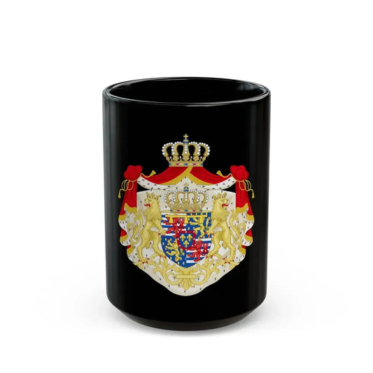 Greater coat of arms of the Hereditary Grand Duke of Luxembourg (2000) - Black Coffee Mug 15oz - Go Mug Yourself