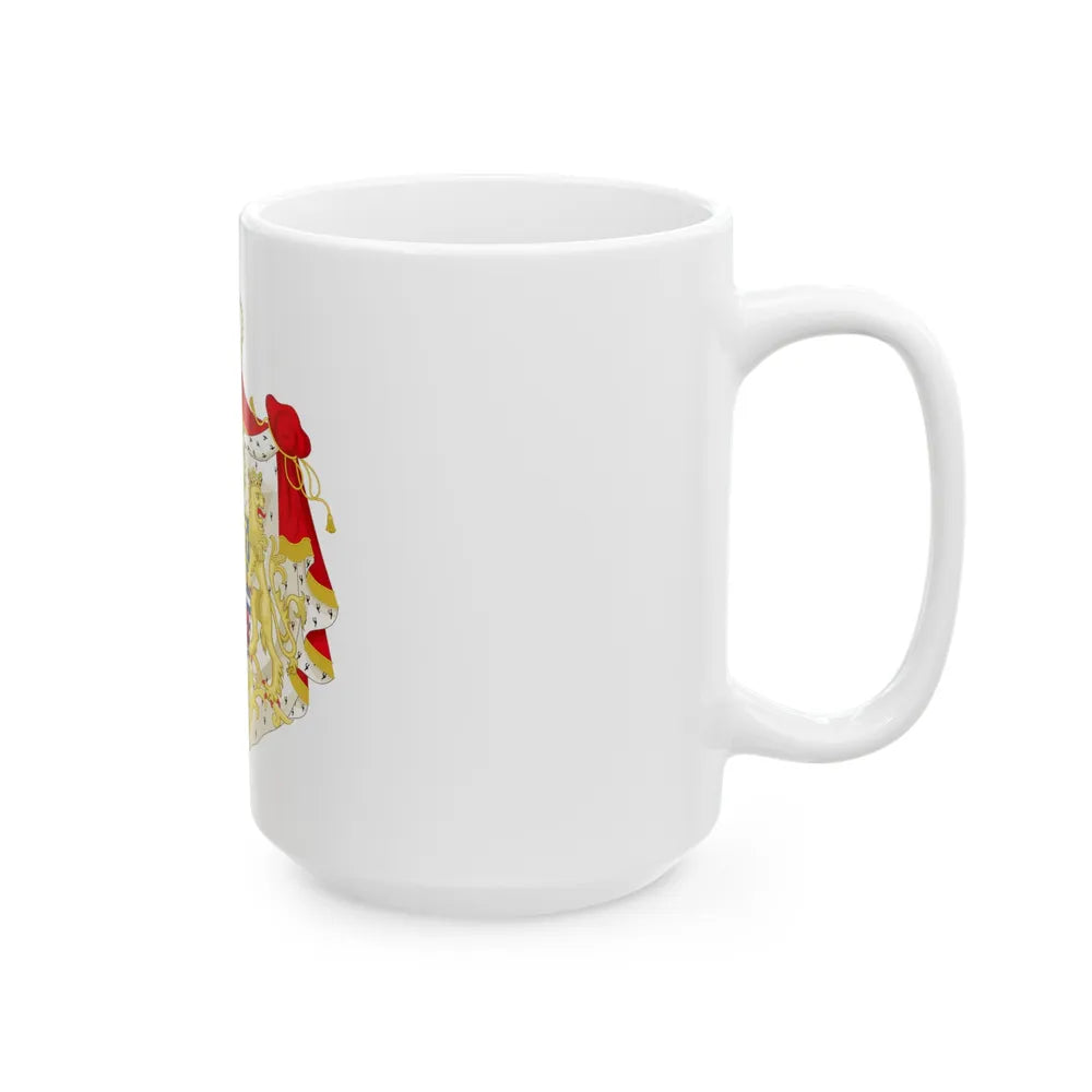 Greater coat of arms of the Hereditary Grand Duke of Luxembourg (2000) - White Coffee Mug-Go Mug Yourself