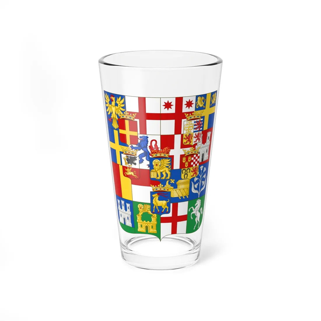 Greater Coat of Arms of the Republic of Venice 1706 escutcheon (Italy) (Coat of Arms) Pint Glass 16oz 16oz - Go Mug Yourself