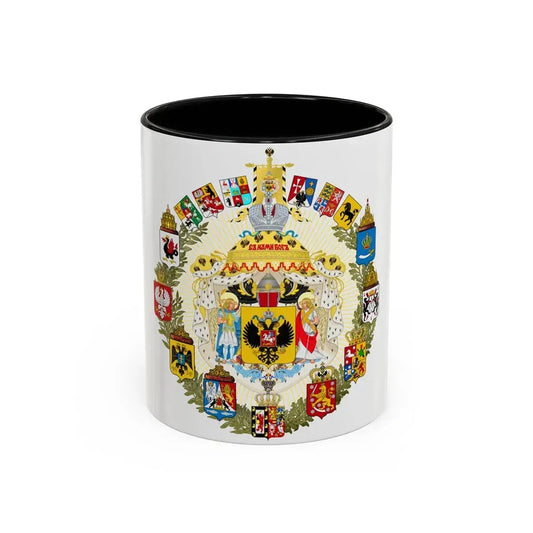 Greater Coat of Arms of the Russian Empire - Accent Coffee Mug 11oz Black - Go Mug Yourself