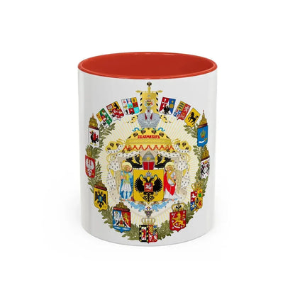 Greater Coat of Arms of the Russian Empire - Accent Coffee Mug 11oz Red - Go Mug Yourself