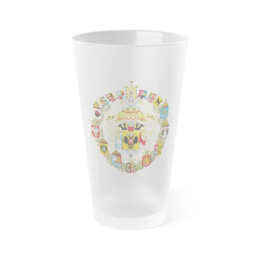 Greater Coat of Arms of the Russian Empire - Frosted Pint Glass 16oz 16oz Frosted - Go Mug Yourself