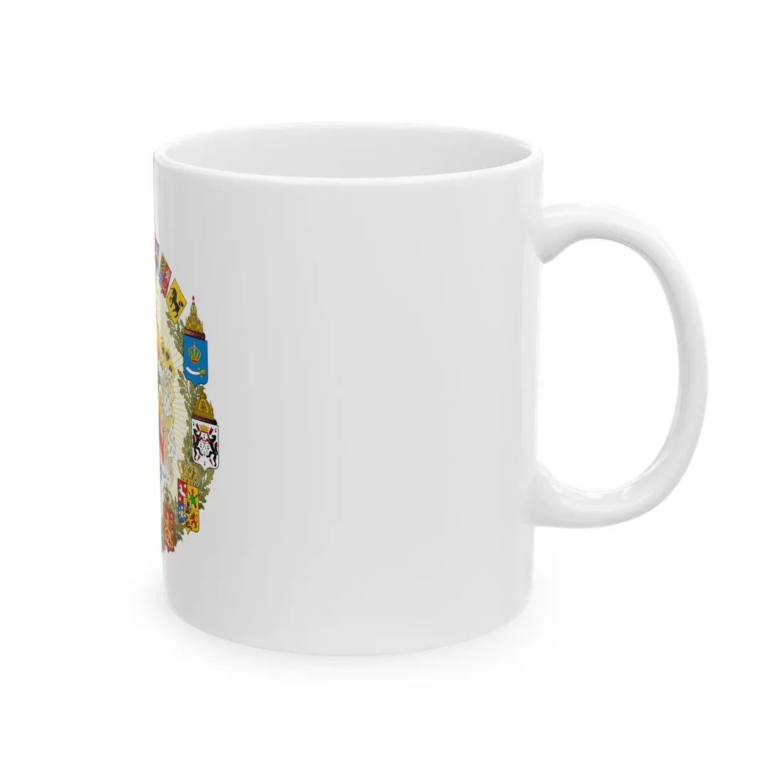 Greater Coat of Arms of the Russian Empire - White Coffee Mug - Go Mug Yourself