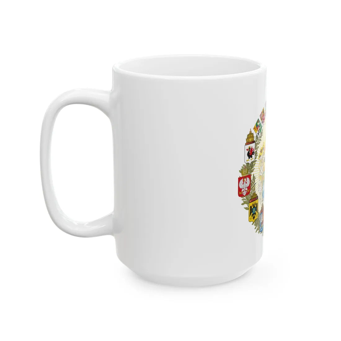 Greater Coat of Arms of the Russian Empire - White Coffee Mug - Go Mug Yourself