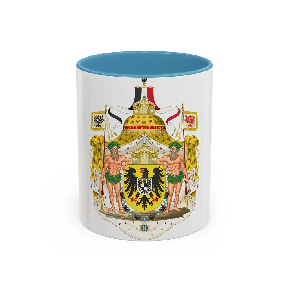 Greater imperial coat of arms of Germany - Accent Coffee Mug 11oz Light Blue - Go Mug Yourself