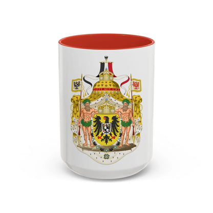 Greater imperial coat of arms of Germany - Accent Coffee Mug 15oz Red - Go Mug Yourself