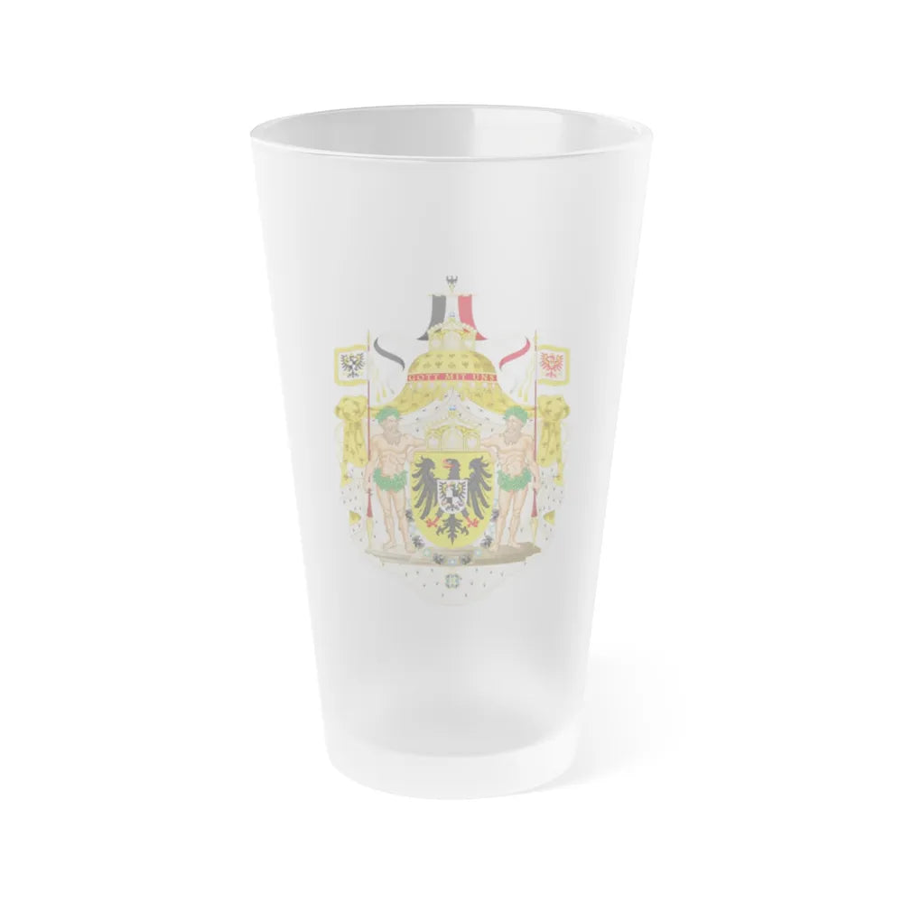 Greater imperial coat of arms of Germany - Frosted Pint Glass 16oz-Go Mug Yourself