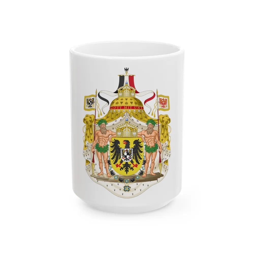 Greater imperial coat of arms of Germany - White Coffee Mug-15oz-Go Mug Yourself