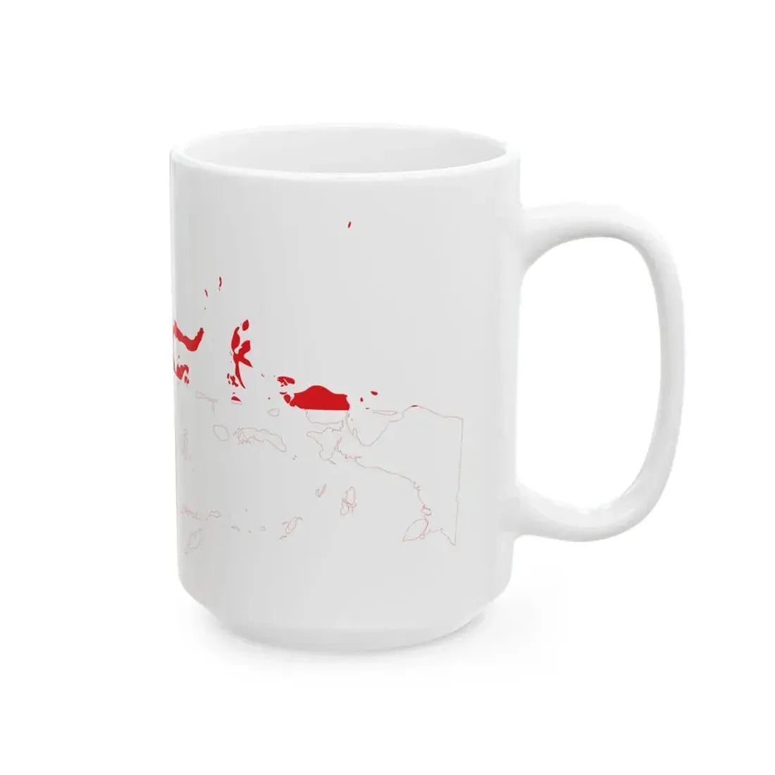 Greater Indonesia flag map (Indonesia) White Coffee Mug - Go Mug Yourself