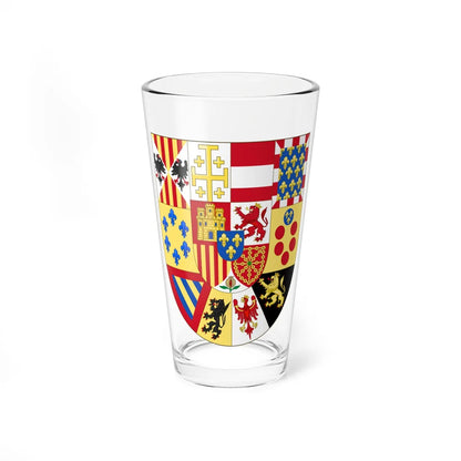 Greater Royal Arms of Spain 1931-Escutcheon of France (Spain) (Coat of Arms) Pint Glass 16oz 16oz - Go Mug Yourself