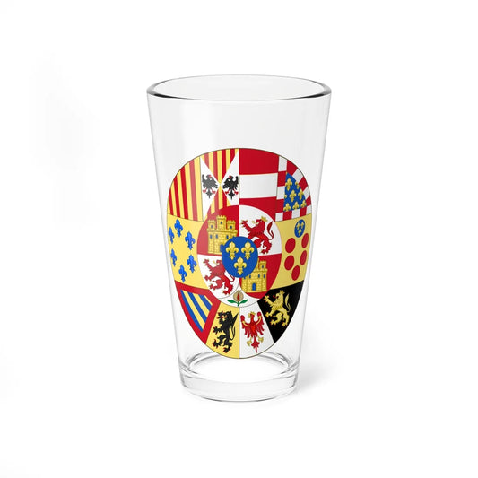 Greater Royal Arms of Spain c.1883-1931 (Spain) (Coat of Arms) Pint Glass 16oz 16oz - Go Mug Yourself