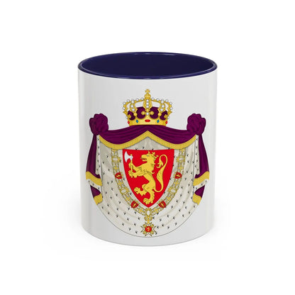 Greater royal coat of arms of Norway - Accent Coffee Mug 11oz Navy - Go Mug Yourself