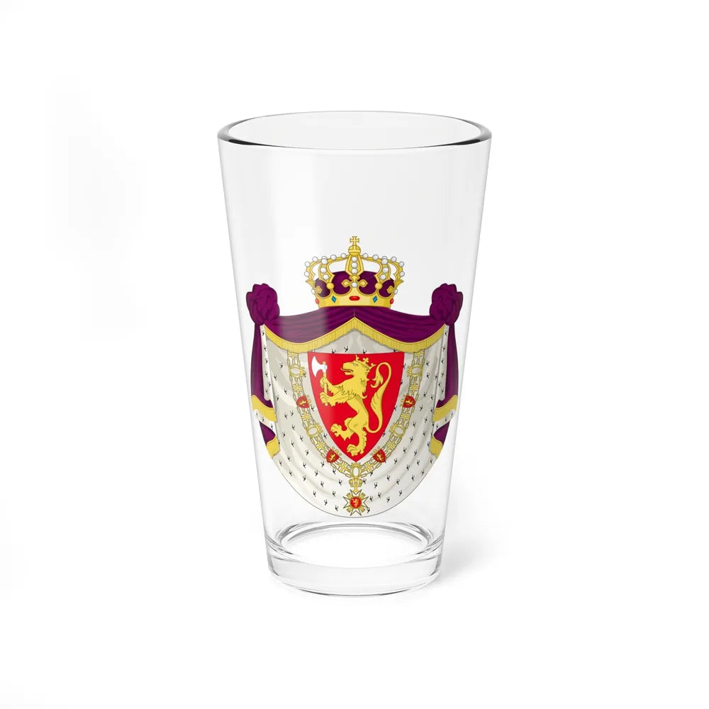 Greater royal coat of arms of Norway - Pint Glass 16oz-16oz-Go Mug Yourself