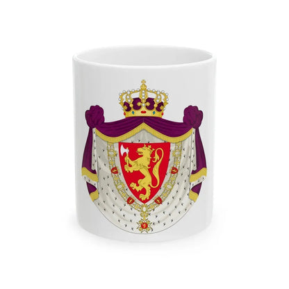 Greater royal coat of arms of Norway - White Coffee Mug 11oz - Go Mug Yourself