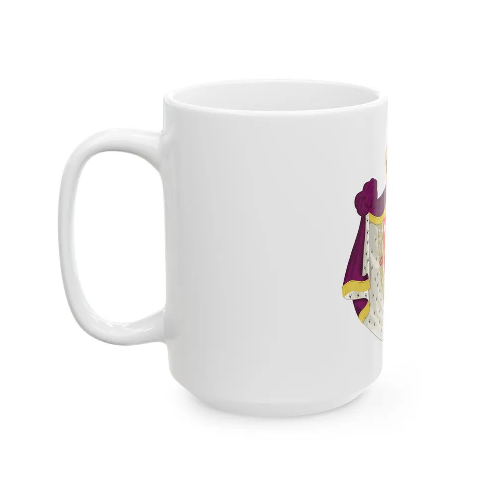 Greater royal coat of arms of Norway - White Coffee Mug-Go Mug Yourself