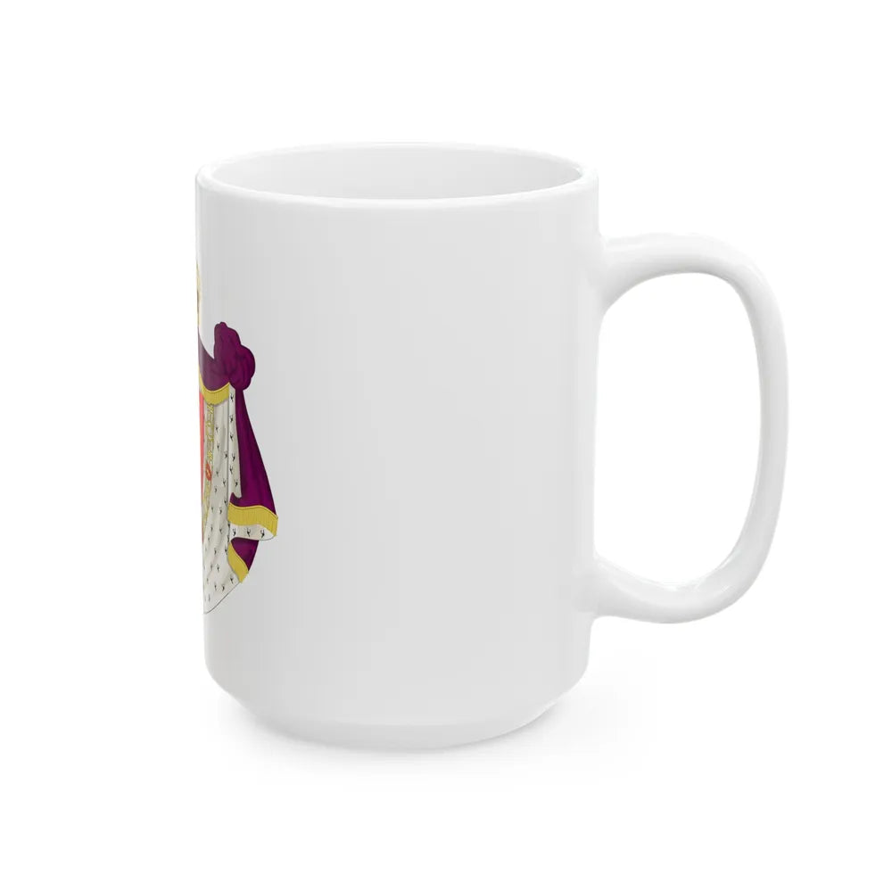 Greater royal coat of arms of Norway - White Coffee Mug-Go Mug Yourself