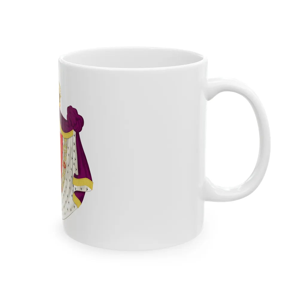 Greater royal coat of arms of Norway - White Coffee Mug-Go Mug Yourself