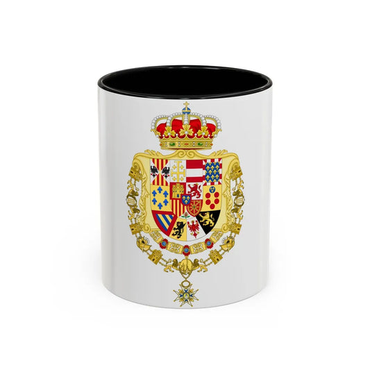 Greater Royal Coat of Arms of Spain (1931) - Accent Coffee Mug 11oz Black - Go Mug Yourself