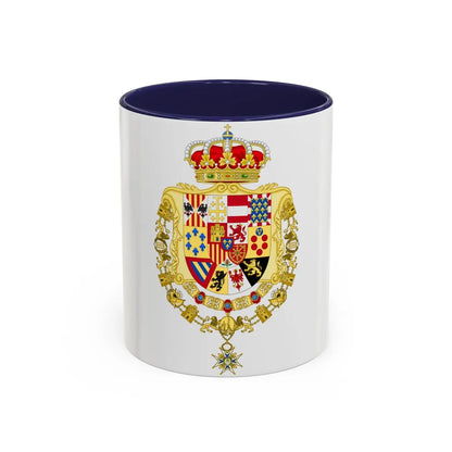 Greater Royal Coat of Arms of Spain (1931) - Accent Coffee Mug 11oz Navy - Go Mug Yourself