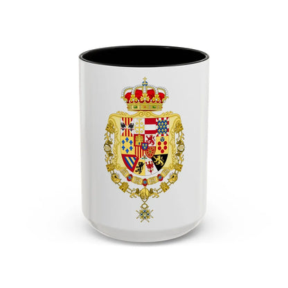 Greater Royal Coat of Arms of Spain (1931) - Accent Coffee Mug 15oz Black - Go Mug Yourself