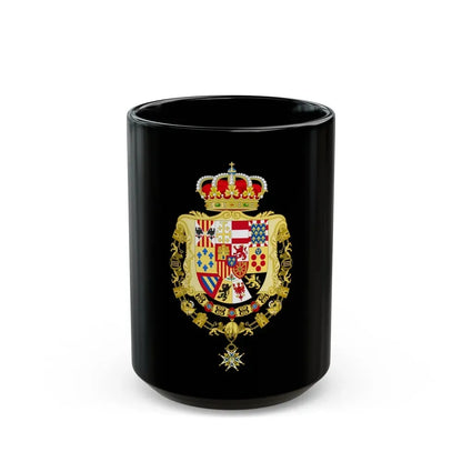 Greater Royal Coat of Arms of Spain (1931) - Black Coffee Mug 15oz - Go Mug Yourself