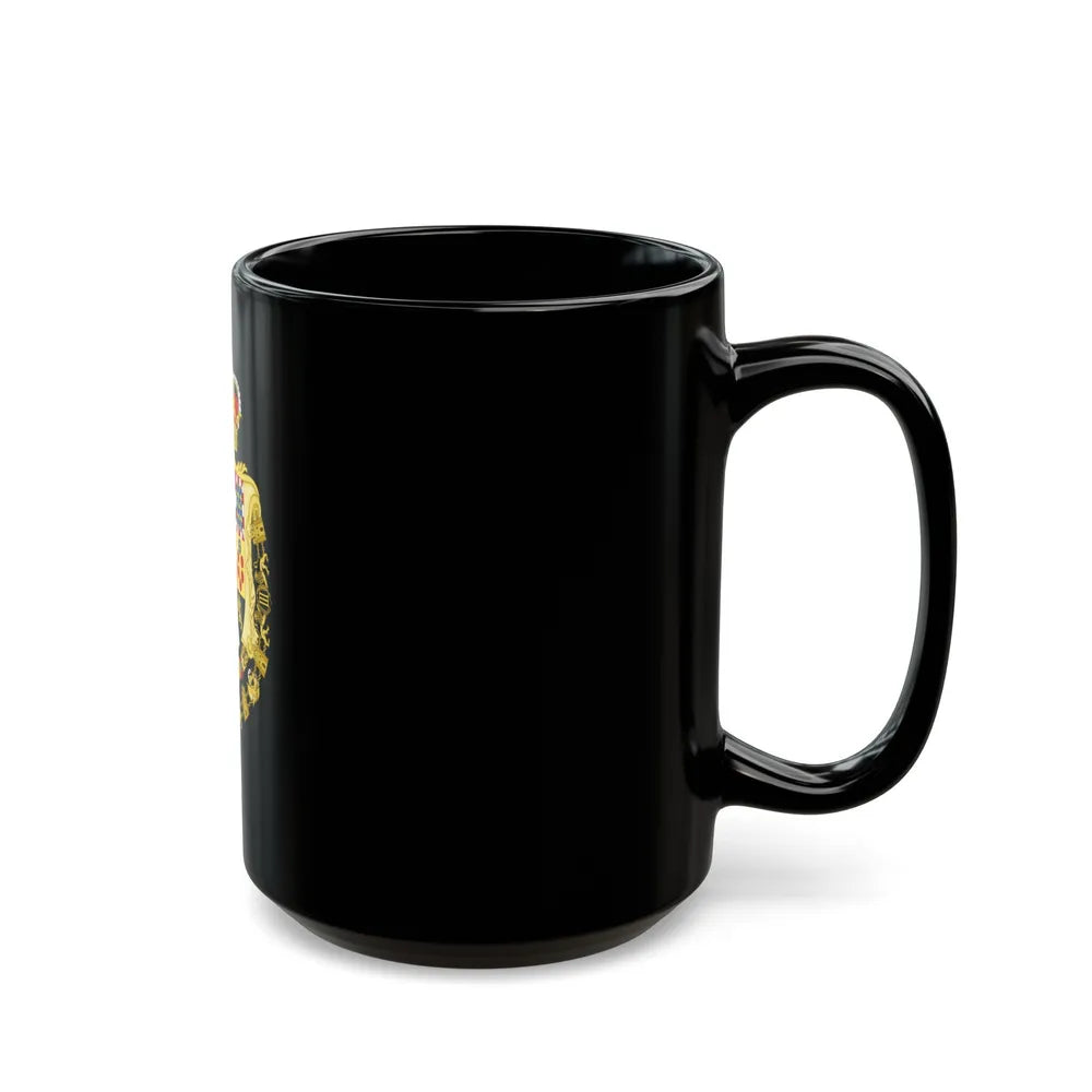 Greater Royal Coat of Arms of Spain (1931) - Black Coffee Mug-Go Mug Yourself