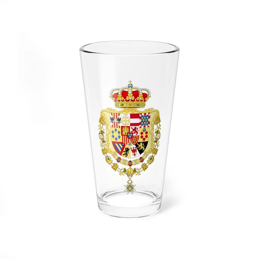 Greater Royal Coat of Arms of Spain (1931) - Pint Glass 16oz-16oz-Go Mug Yourself