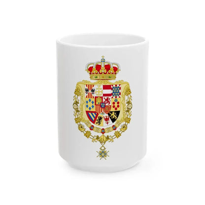 Greater Royal Coat of Arms of Spain (1931) - White Coffee Mug 15oz - Go Mug Yourself