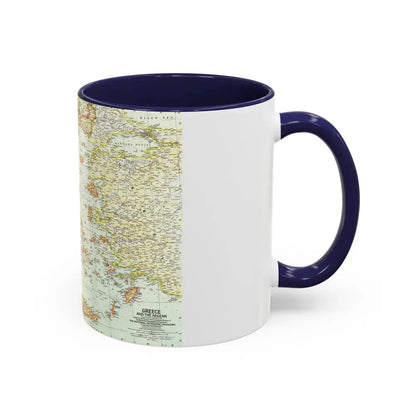 Greece and the Aegean (1958) (Map) Accent Coffee Mug - Go Mug Yourself