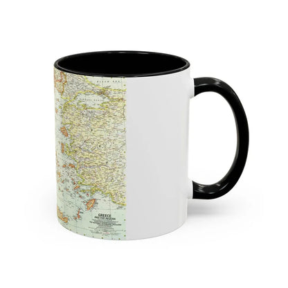 Greece and the Aegean (1958) (Map) Accent Coffee Mug - Go Mug Yourself