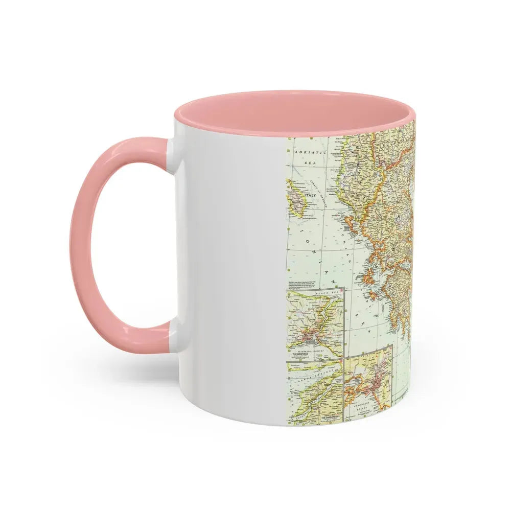 Greece and the Aegean (1958) (Map) Accent Coffee Mug - Go Mug Yourself