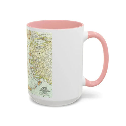 Greece and the Aegean (1958) (Map) Accent Coffee Mug - Go Mug Yourself