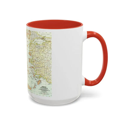 Greece and the Aegean (1958) (Map) Accent Coffee Mug - Go Mug Yourself