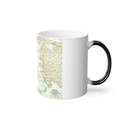 Greece and the Aegean (1958) (Map) Color Changing Mug 11oz-Go Mug Yourself